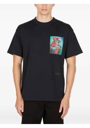 Soulland floral-print T-shirt - Black