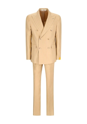 Tagliatore pinstripe-pattern double-breasted suit - Neutrals