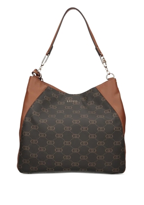 LIU JO medium monogram-pattern tote bag - Brown