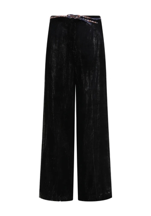 HUI MILANO belted trousers - Black