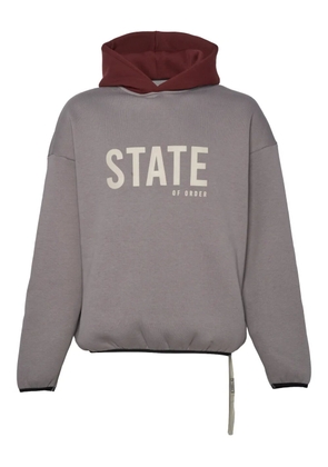 STATE OF ORDER Felpa contrast hooded sweatshirt - Grey