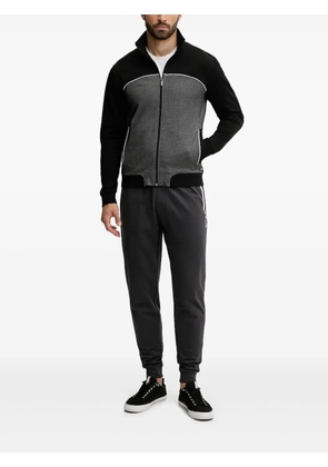 BOSS two-tone zip-up sweater - Grey