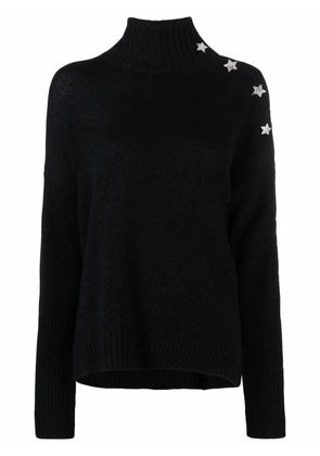Zadig&Voltaire Alma star-charm high-neck jumper - Black