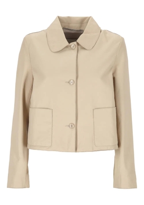 THE JACK LEATHERS buttoned jacket - Neutrals