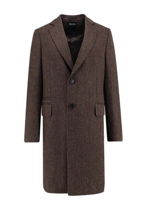 Zegna single-breasted coat - Brown