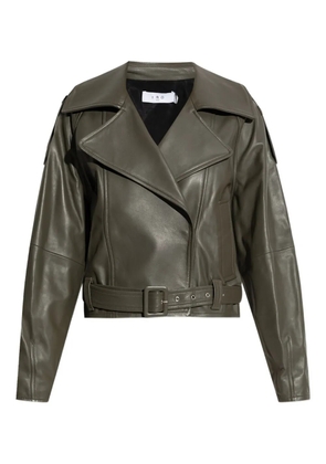 IRO belted leather jacket - Green