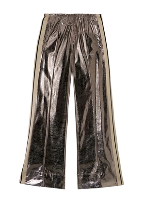 Palm Angels laminated wide-leg track pants - Grey