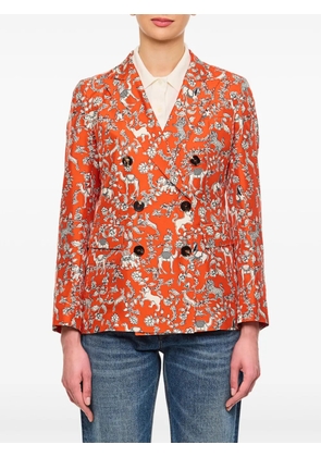 Alberto Biani graphic-print blazer - Orange