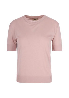 Herno ribbed-trim T-shirt - Pink