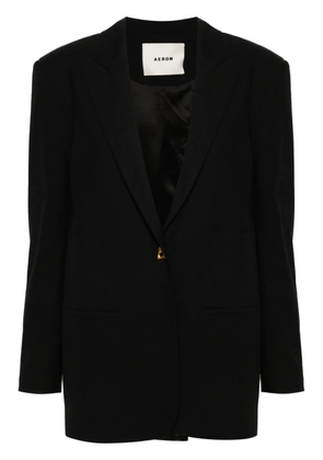 AERON Mercedes logo-plaque blazer - Black