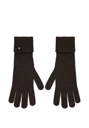 Moorer ribbed cuff gloves - Brown