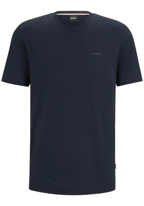 BOSS logo-print cotton T-shirt - Blue