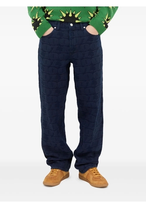 Awake NY logo-jacquard jeans - Blue