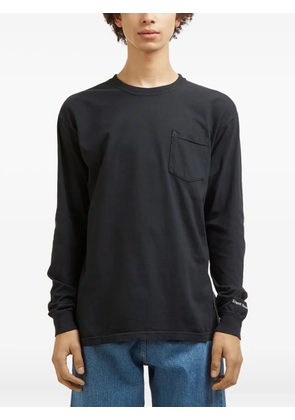 silent sound spiral-print T-shirt - Black