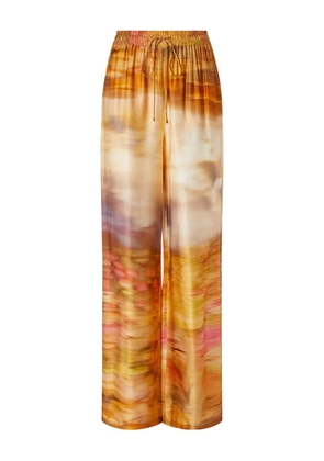 PINKO abstract-print drawstring trousers - Yellow