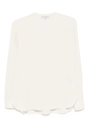Antonelli V-neck long-sleeve top - Neutrals