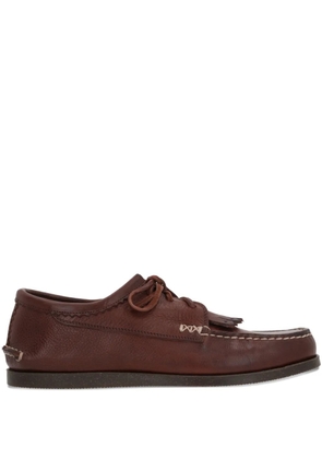 Yuketen Italian Blucher boat shoes - Brown