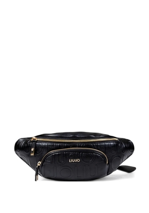LIU JO embossed-detail zip-up belt bag - Black
