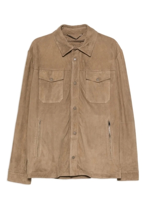 Canali suede buttoned jacket - Neutrals