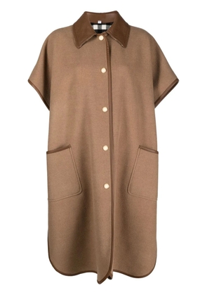 Burberry press-stud cape - Brown