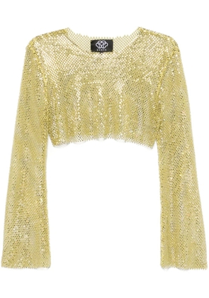 Santa Brands long-sleeves crop top - Yellow