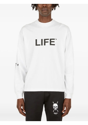 Death Cigarettes Life long-sleeve T-shirt - White