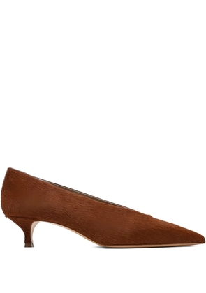Le Monde Beryl 40mm Babouche Kitten pumps - Brown