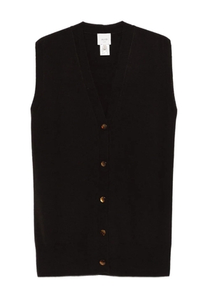 Alysi button-front vest - Brown