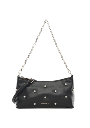 Coccinelle pearl-detail chain-strap shoulder bag - Black