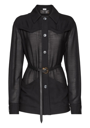 Ferragamo belted-waist jacket - Black