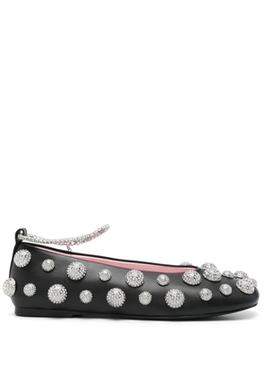 Stine Goya crystal-embellished ballerina shoes - Black