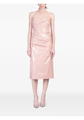 Del Core draped bustier midi dress - Pink