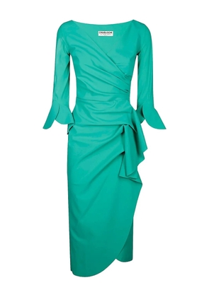 CHIARA BONI La Petite Robe ruffled midi dress - Green