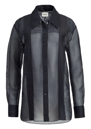 KHAITE The Nori semi-sheer shirt - Black