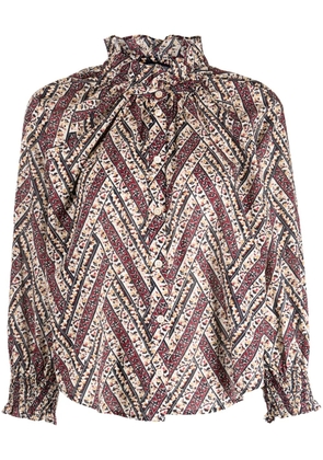 Veronica Beard Calisto floral-print blouse - Black