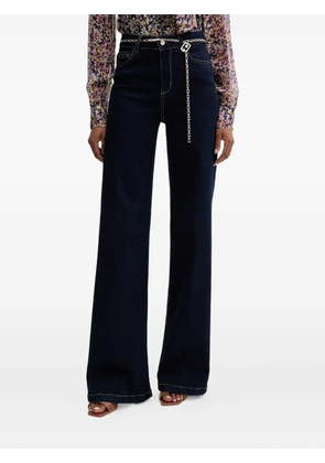 LIU JO chain-belt trousers - Blue