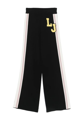 LIU JO logo-patch trousers - Black