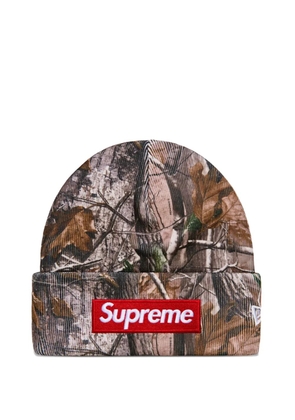 Supreme x New Era box logo beanie hat - Brown