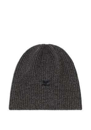 Courrèges ribbed-knit beanie - Grey