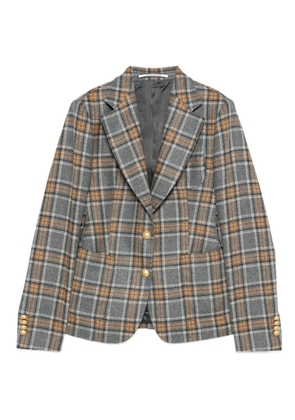 Tagliatore plaid button jacket - Grey