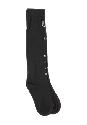 HELIOT EMIL embroidered-logo socks - Black
