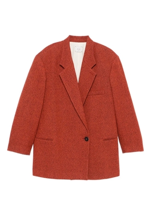 Alysi single-button wool coat - Orange