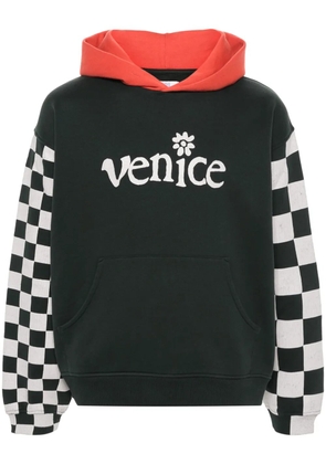 ERL Venice-print colour-block hoodie - Black