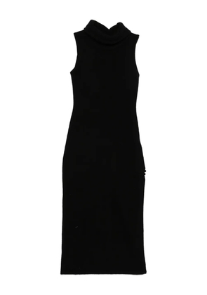 IVORY PARIS roll-neck sleeveless dress - Black