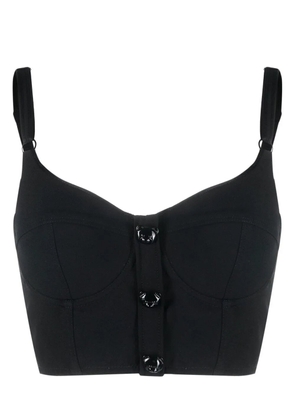 Moschino Teddy Bear-button bustier top - Black