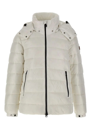 Save The Duck detachable-hood quilted coat - White