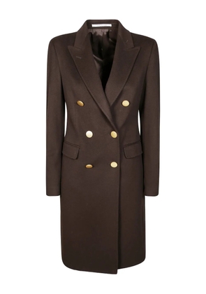 Tagliatore double-breasted buttoned coat - Brown