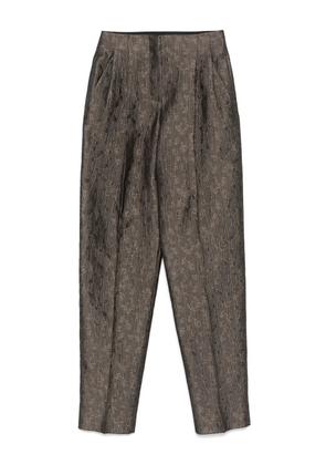 Giorgio Armani silk-blend straight-leg trousers - Black