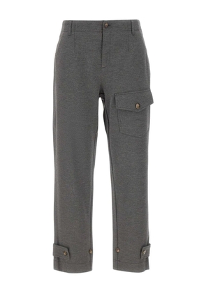 ELENA MIRO` buttoned trousers - Grey