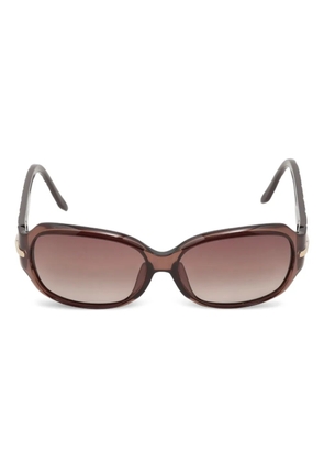 Christian Dior Pre-Owned 2000s geometric-frame sunglasses - Brown